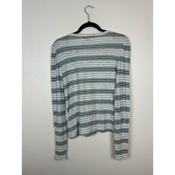 Veronica Beard Mason Longsleeve Stripe Baseball Tee Sz Medium *Flaw* - Picture 9 of 9